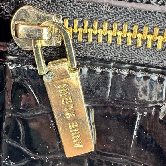 Anne Klein Black Croc-Embossed Tote Bag - Picture 15 of 16